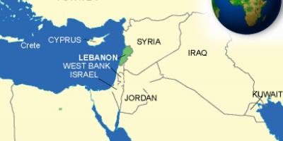 Libanon na mapě